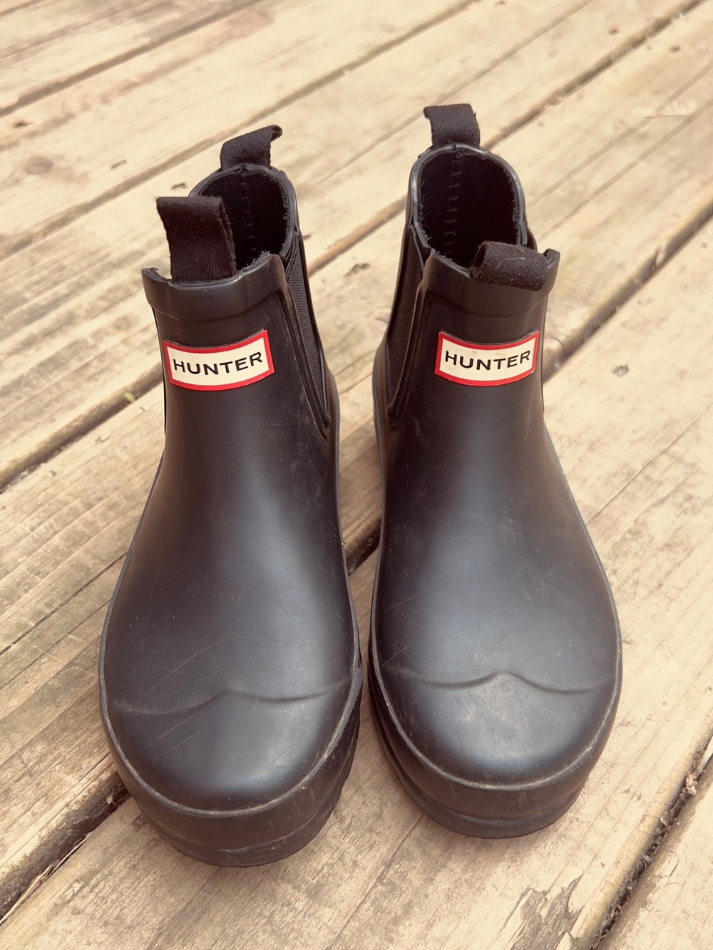 Hunter Kids Black Chelsea Rain Boots